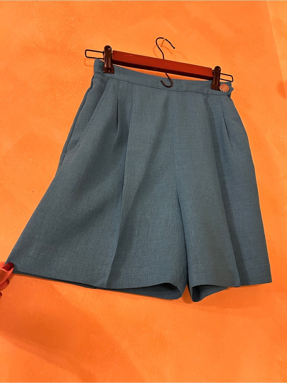 High-Rise Teal Tailored Women's Bermuda Shorts